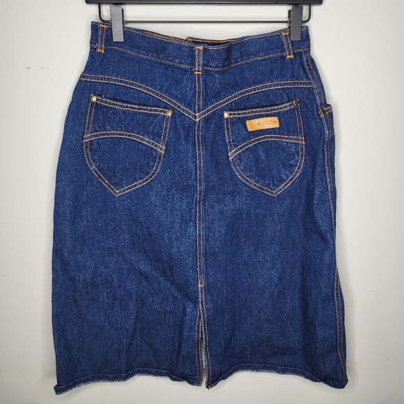 Gitano VINTAGE Classic Blue Denim Skirt SZ 10 - Picture 5 of 6